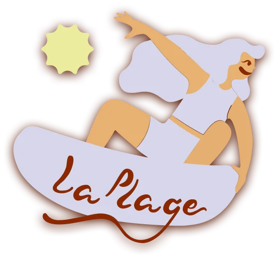 camping de la plage logo ombre rouge