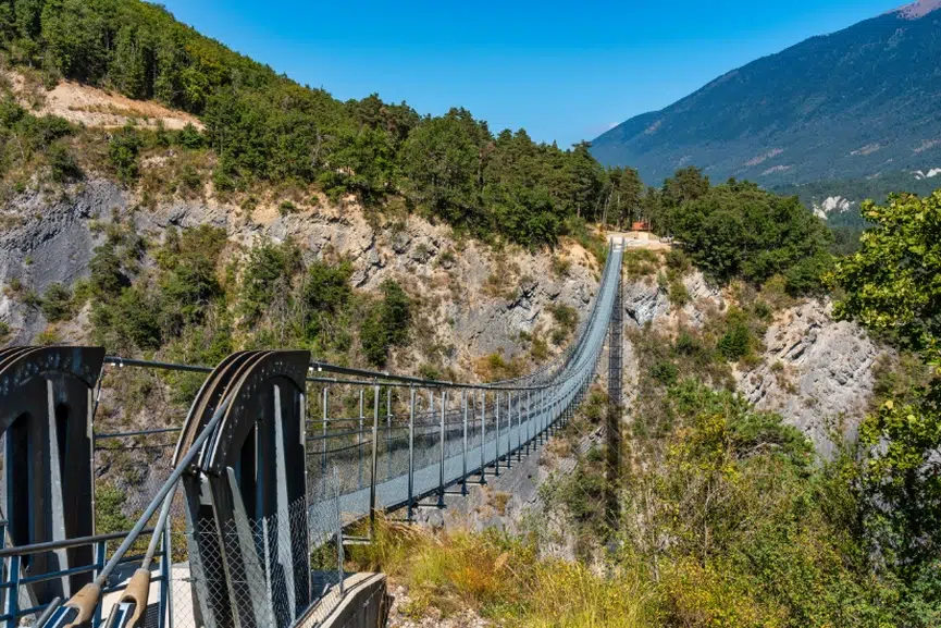 passerelle lac de monteynard